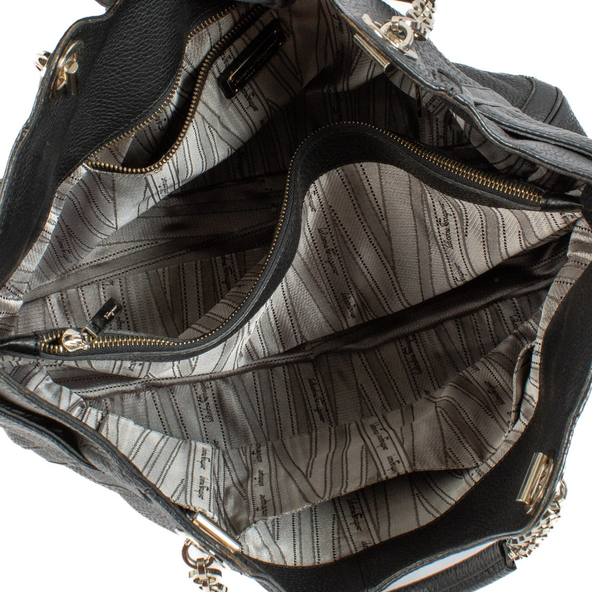 Sac cabas Betulla en cuir noir Ferragamo