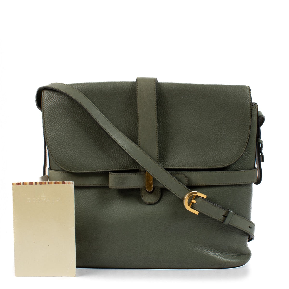 shop 100% authentic second hand Delvaux Vintage Green Crossbody Bag on Labellov.com