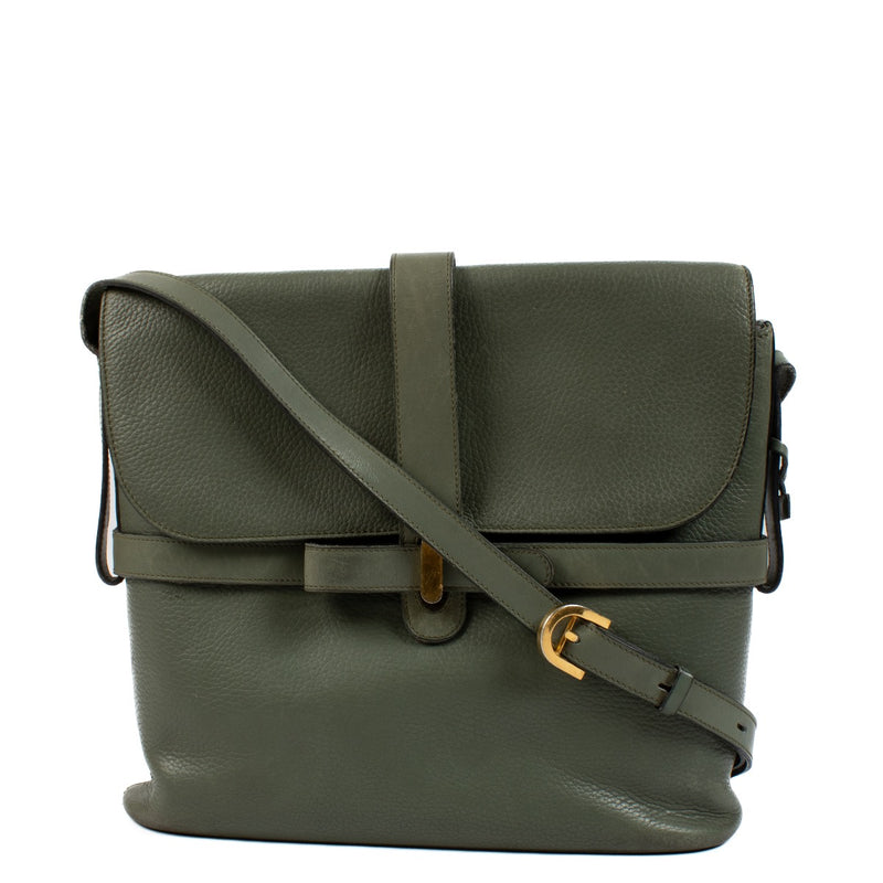 shop 100% authentic second hand Delvaux Vintage Green Crossbody Bag on Labellov.com