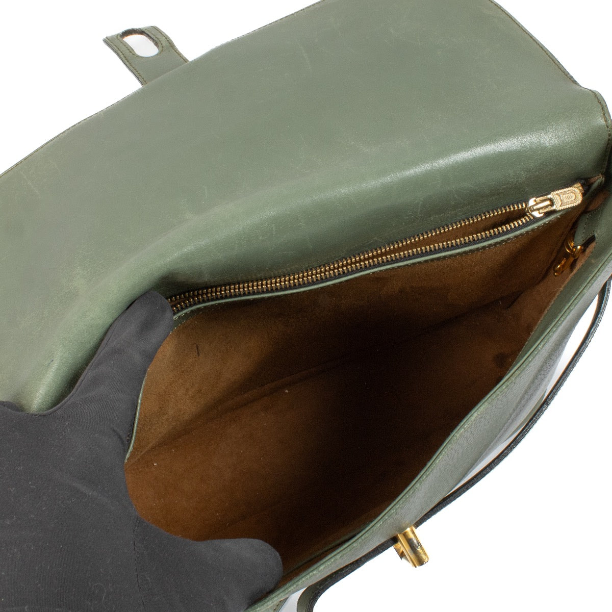 shop 100% authentic second hand Delvaux Vintage Green Crossbody Bag on Labellov.com