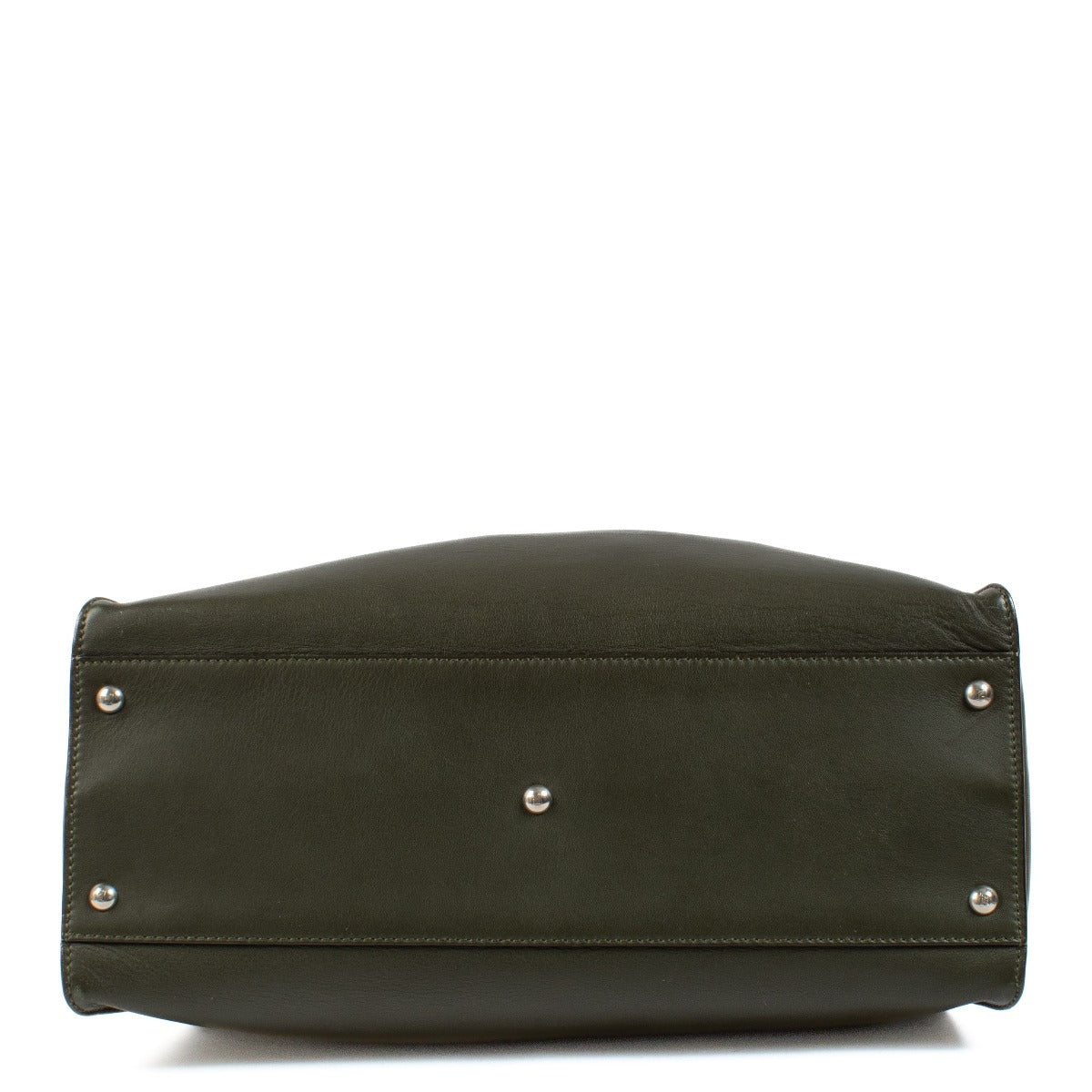 Fendi Green Leather Large Peekaboo Bag