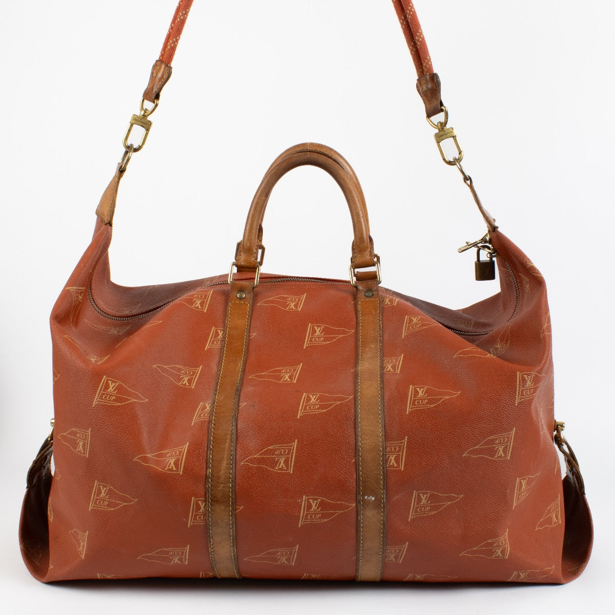 Louis Vuitton 1995 LV America's Cup Rode Canvas Keepall 60 Tas