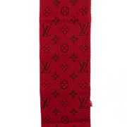 Authentic second hand Louis Vuitton Red Logomania Scarf on Labellov.com