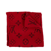 Authentic second hand Louis Vuitton Red Logomania Scarf on Labellov.com