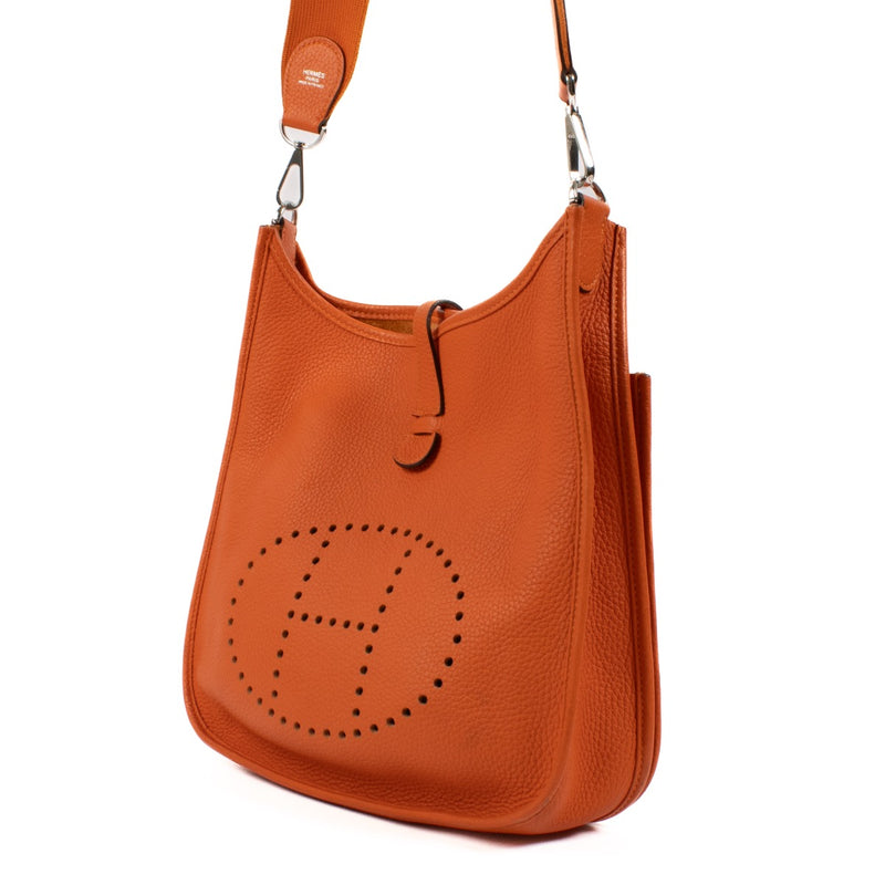 Shop authentic second hand new Hermès Evelyne III 29 Feu Taurillon Clemence PHW on www.labellov.com