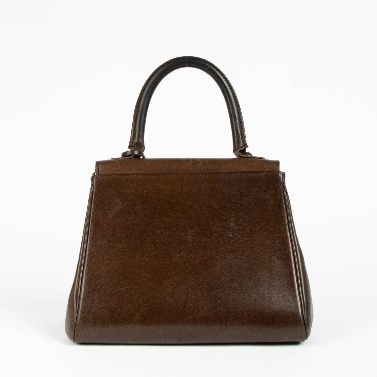 Authentic pre-loved Delvaux Brown Leather Brillant PM Bag on Labellov.com