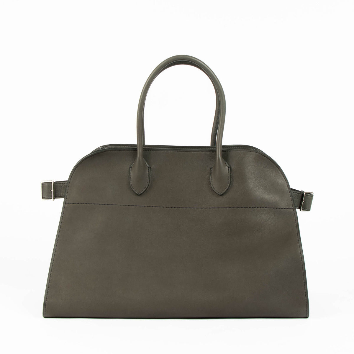 The Row Koala Grey Saddle Calfskin Soft Margaux 15 Bag – Labellov