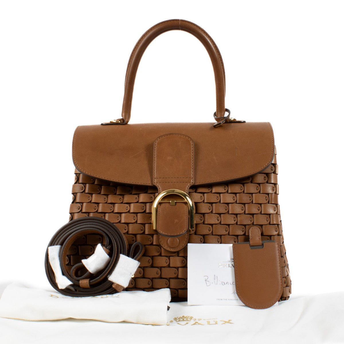 Buy authentic second hand Delvaux Brown Calf Leather MM Arsenal Brillant at Labellov.com