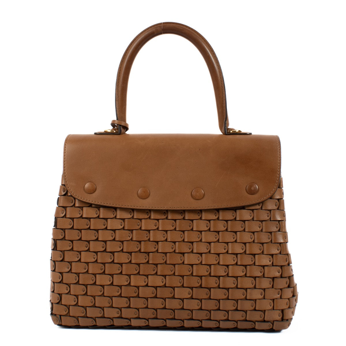 Buy authentic second hand Delvaux Brown Calf Leather MM Arsenal Brillant at Labellov.com