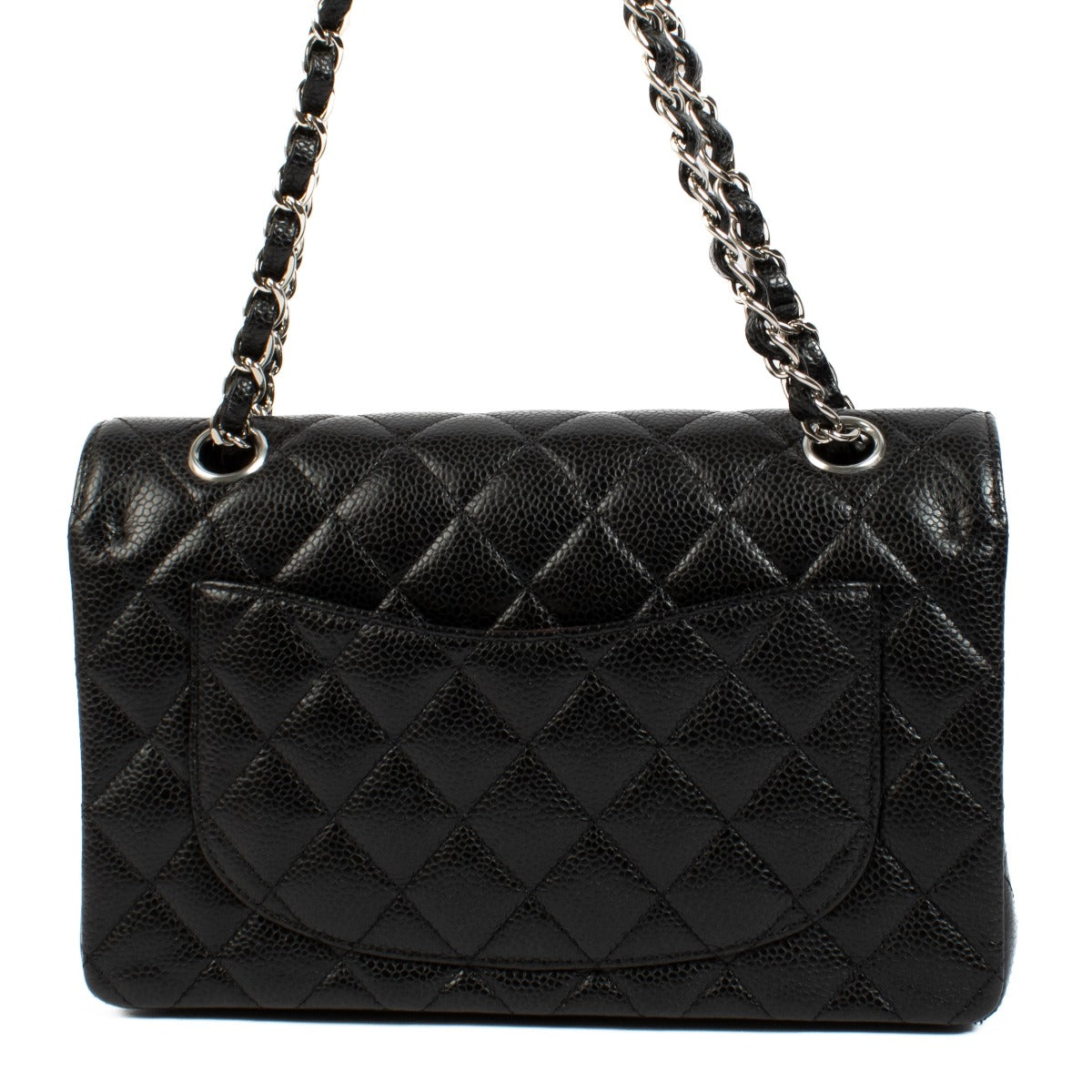 Chanel Zwarte Caviar Kleine Klassieke Handtas