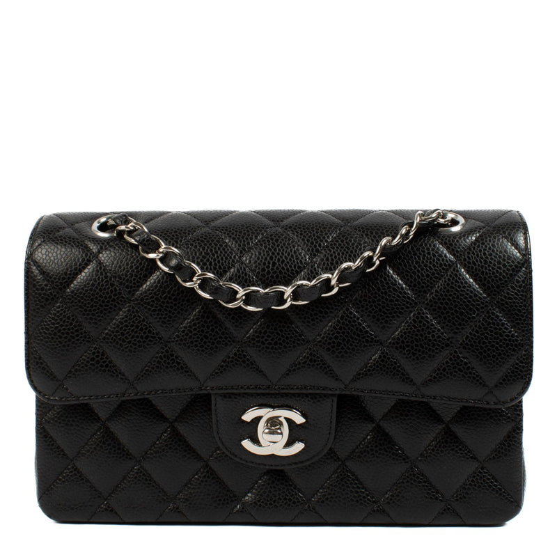 Chanel Black Caviar Small Classic Handbag