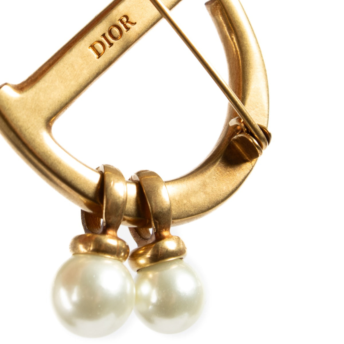 Dior Gouden CD Navy Broche