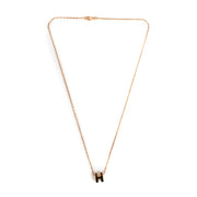 Hermès Black Mini Pop H Necklace