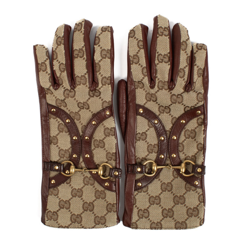 Gucci GG Canvas Horsebit Gloves