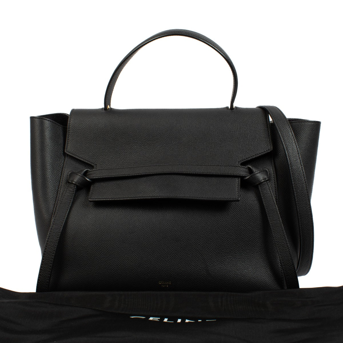 Celine Black Leather Mini Belt Bag