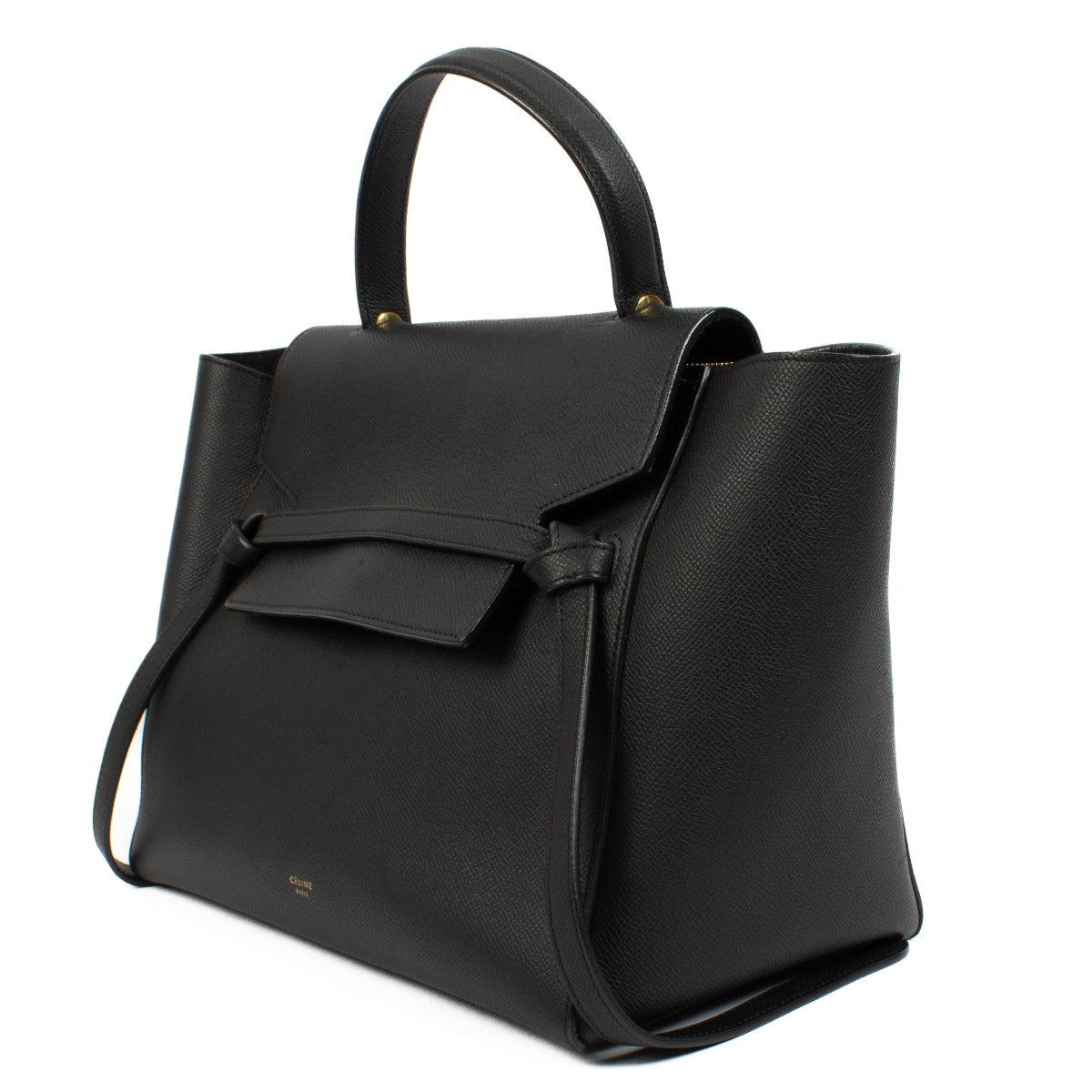 Sac Mini Ceinture Céline en Cuir Grainé Noir