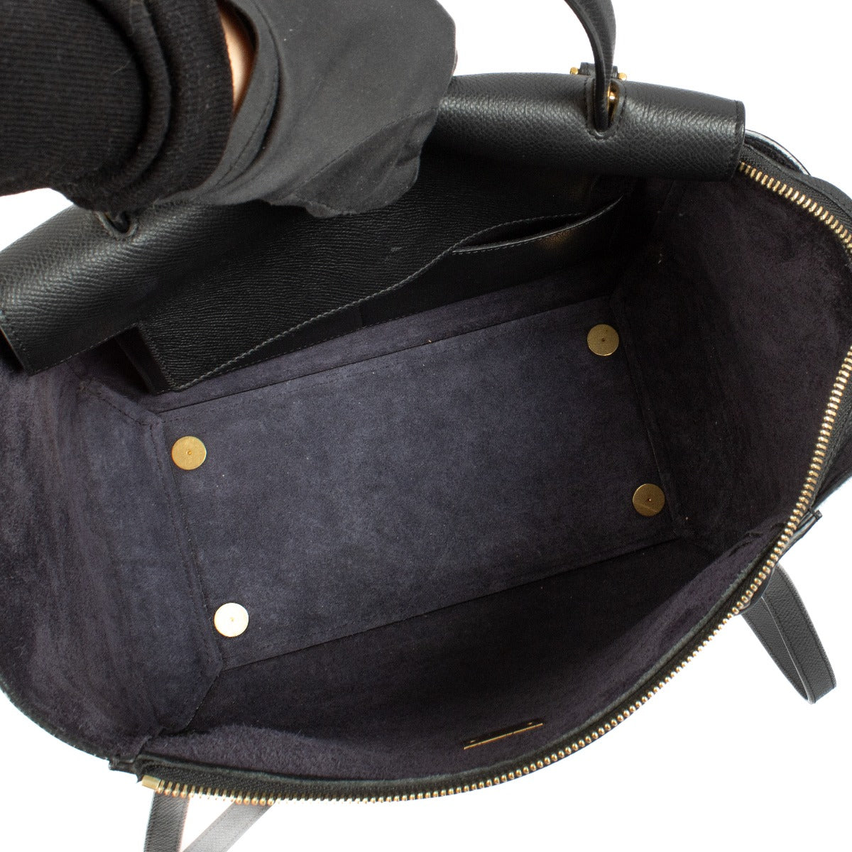 Sac Mini Ceinture Céline en Cuir Grainé Noir