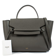 Celine Grey Grained Leather Mini Belt Bag