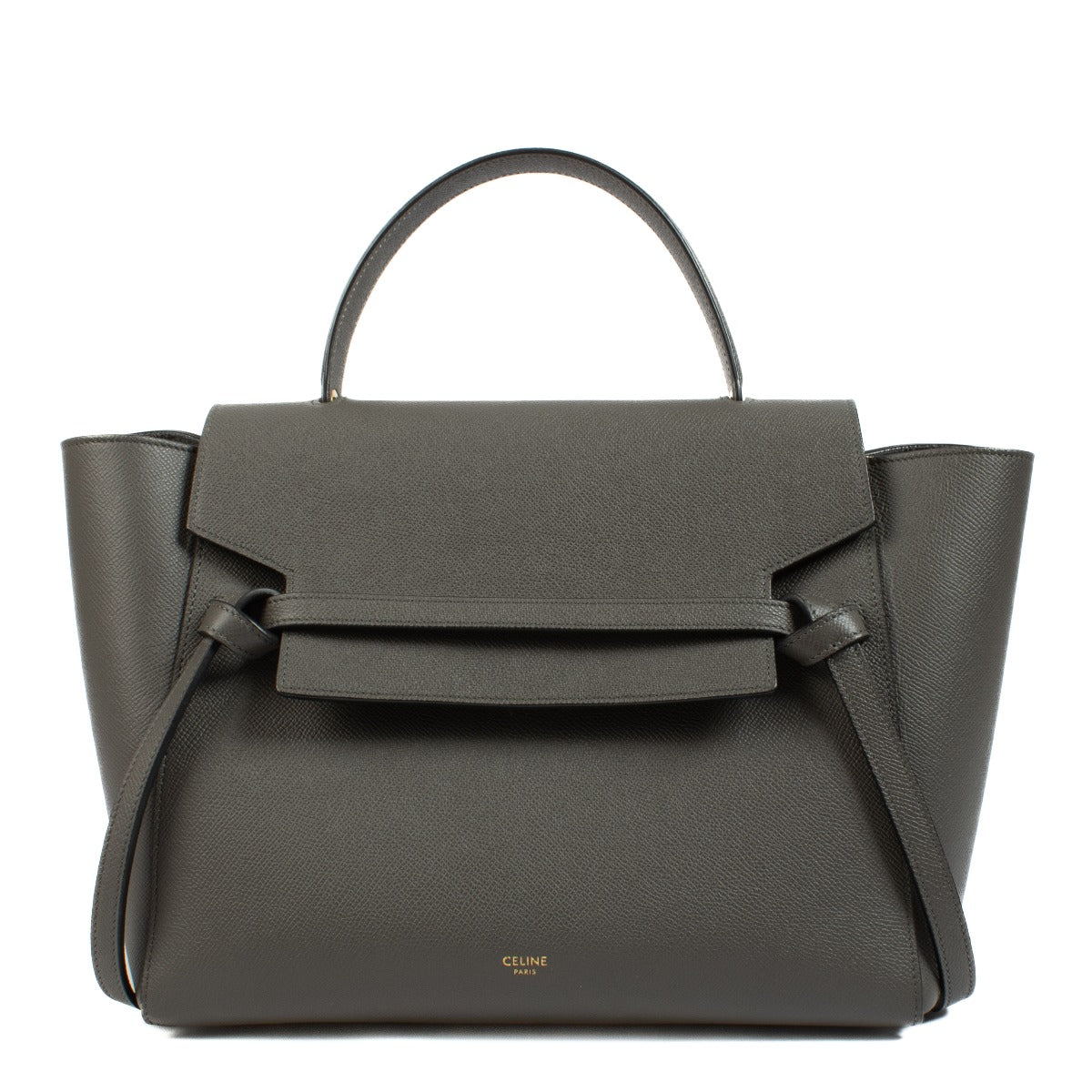 Celine Grey Grained Leather Mini Belt Bag