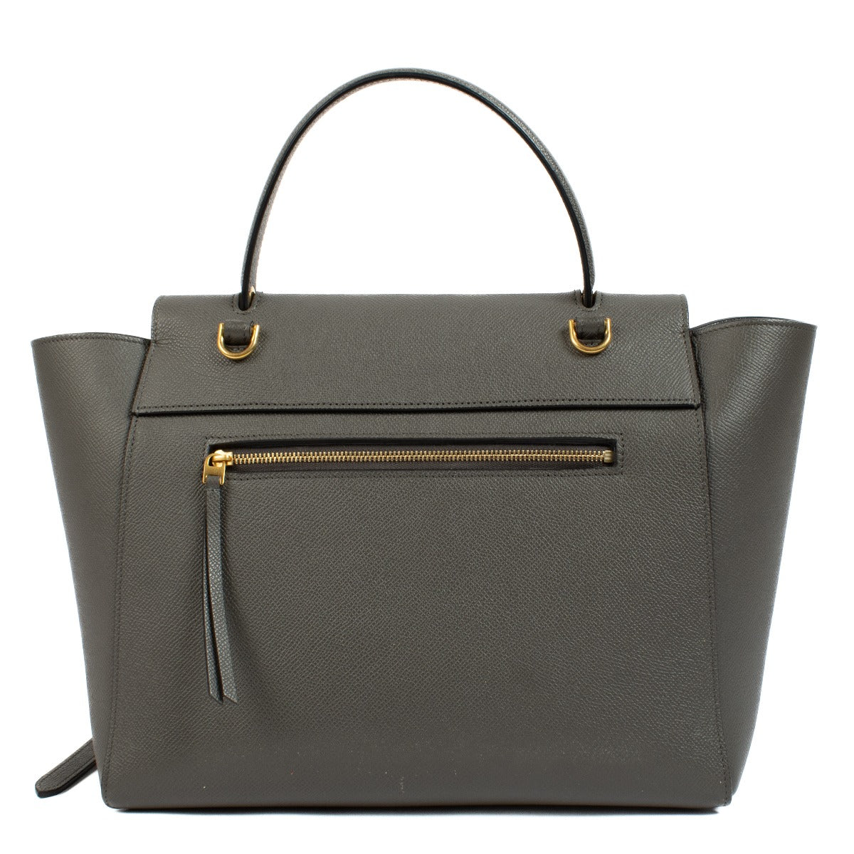 Celine Sac Ceinture Mini en Cuir Grainé Gris