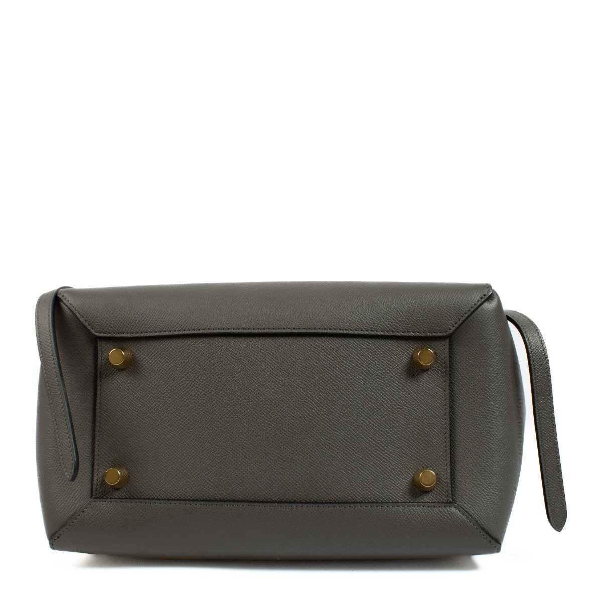 Celine Sac Ceinture Mini en Cuir Grainé Gris