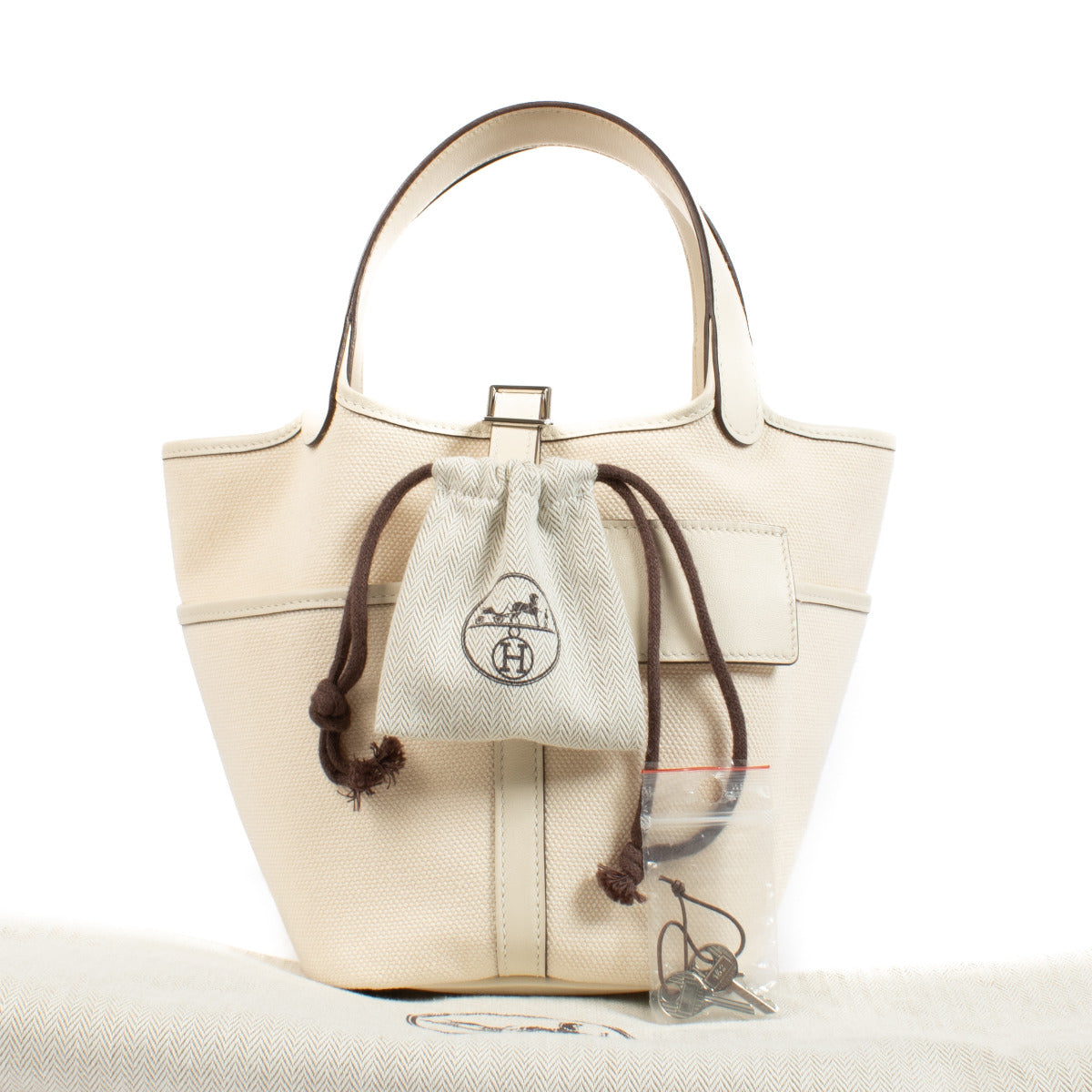 Hermès Picotin Cargo 18 Nata Toile Goeland/Swift PHW