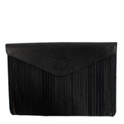 authentic pre loved Delvaux Navy Blue Toile de Cuire pochette on Labellov.com