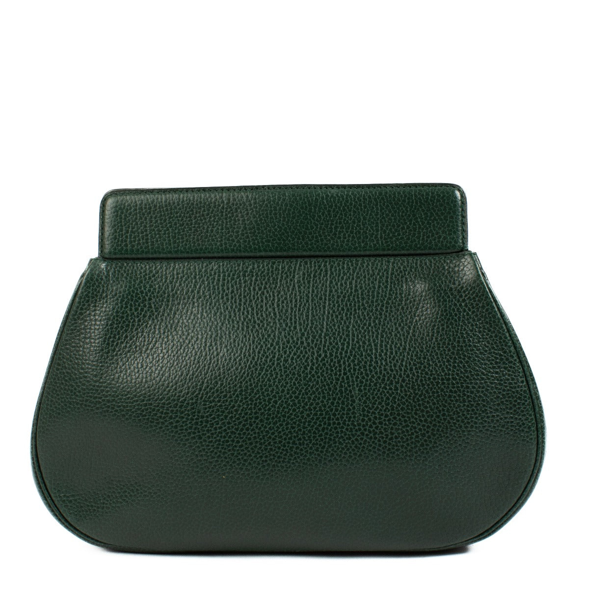 authentic pre loved Delvaux Green Turnlock Clutch on Labellov.com
