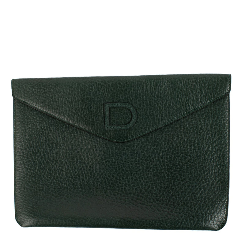 authentic pre loved Delvaux Green Leather Pochette on Labellov.com