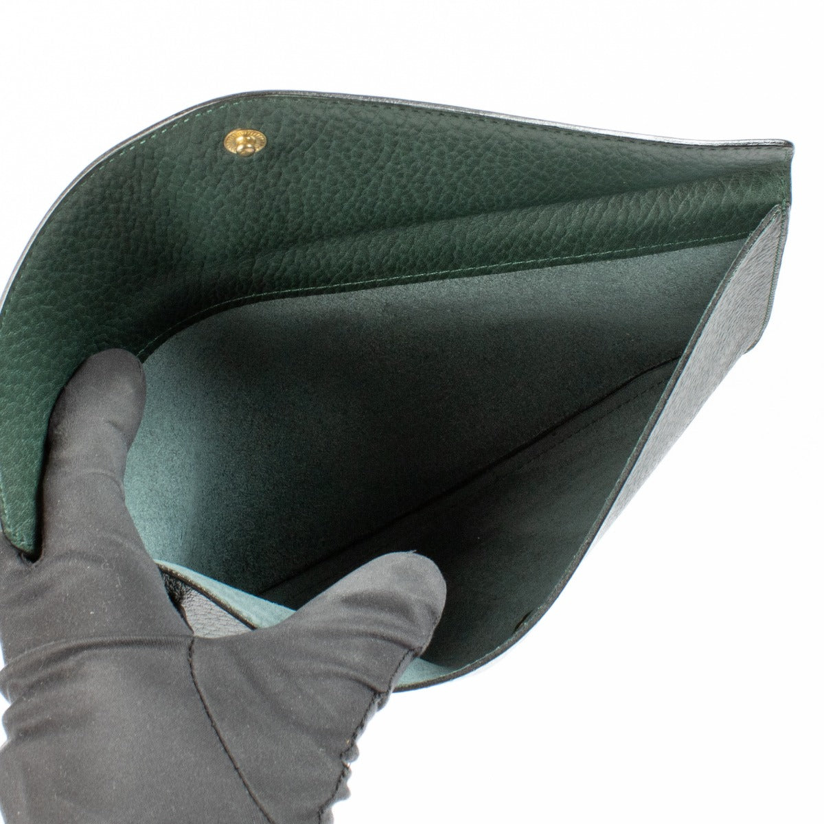 authentic pre loved Delvaux Green Leather Pochette on Labellov.com