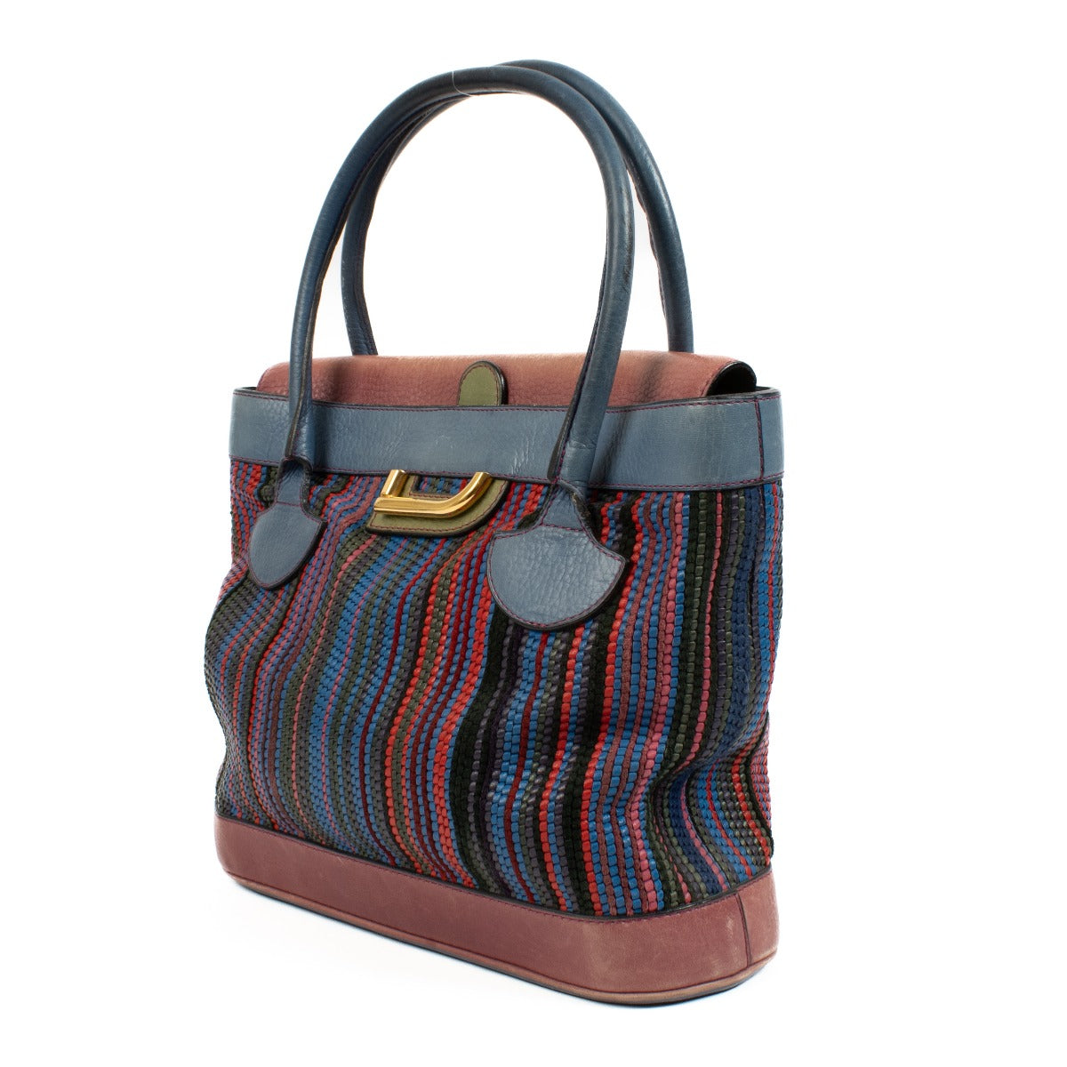 authentic pre loved Delvaux Multicolor Toile de Cuir Handbag on Labellov.com