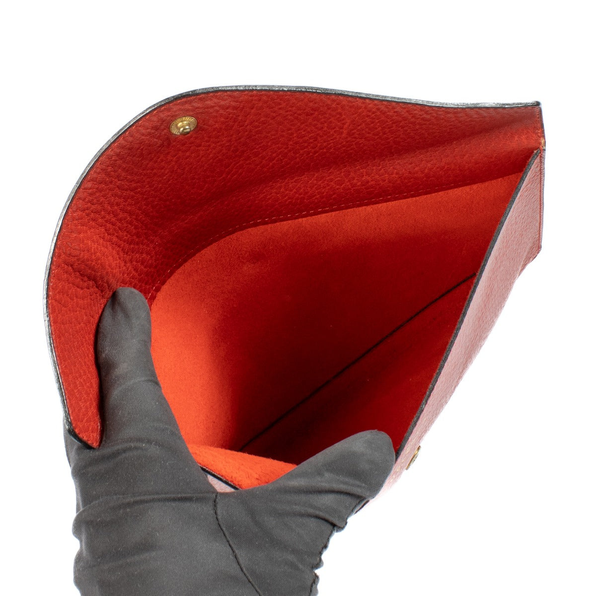 authentic pre loved Delvaux Red Leather Pochette on Labellov.com