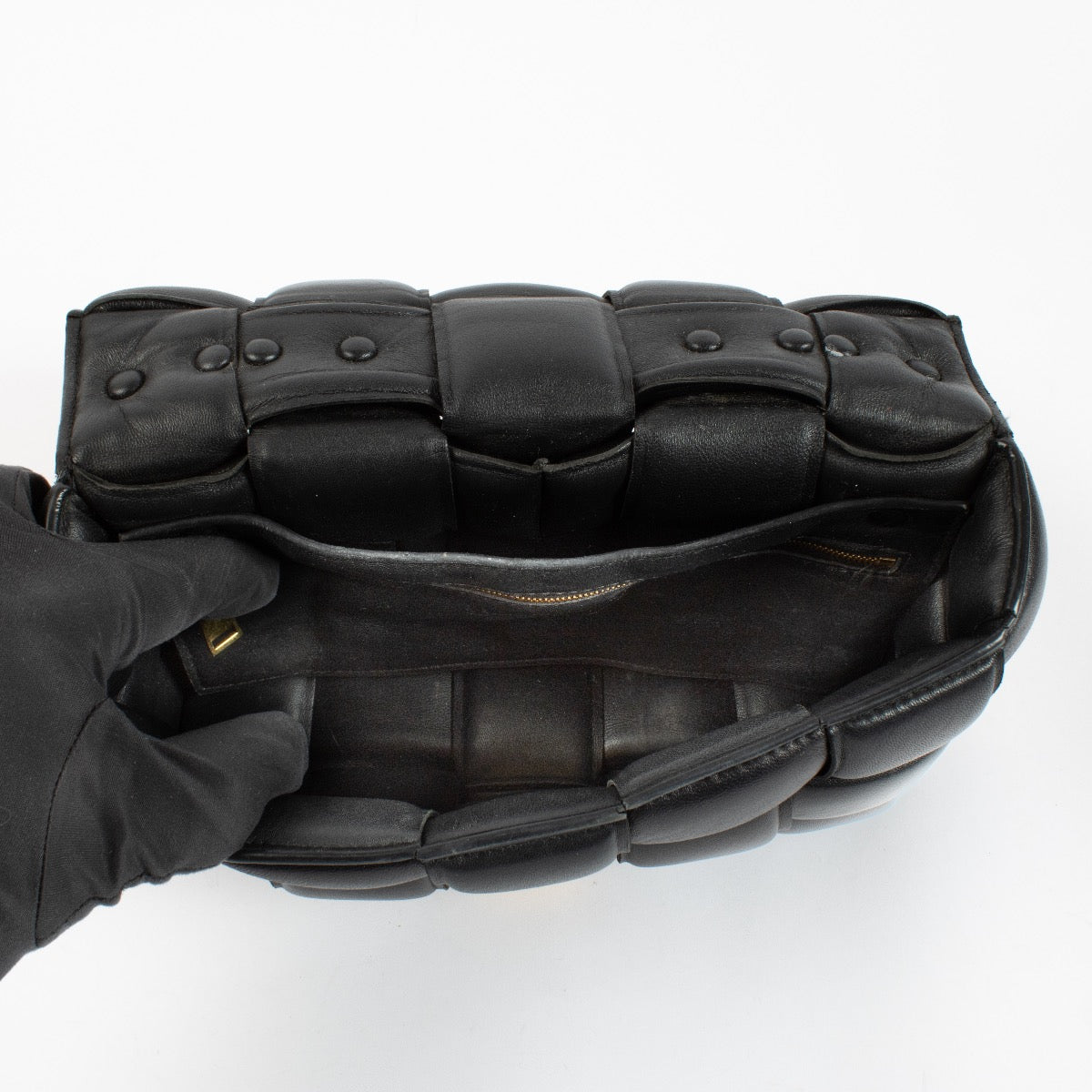 LL15233 Bottega Veneta Black Cassete Bag
