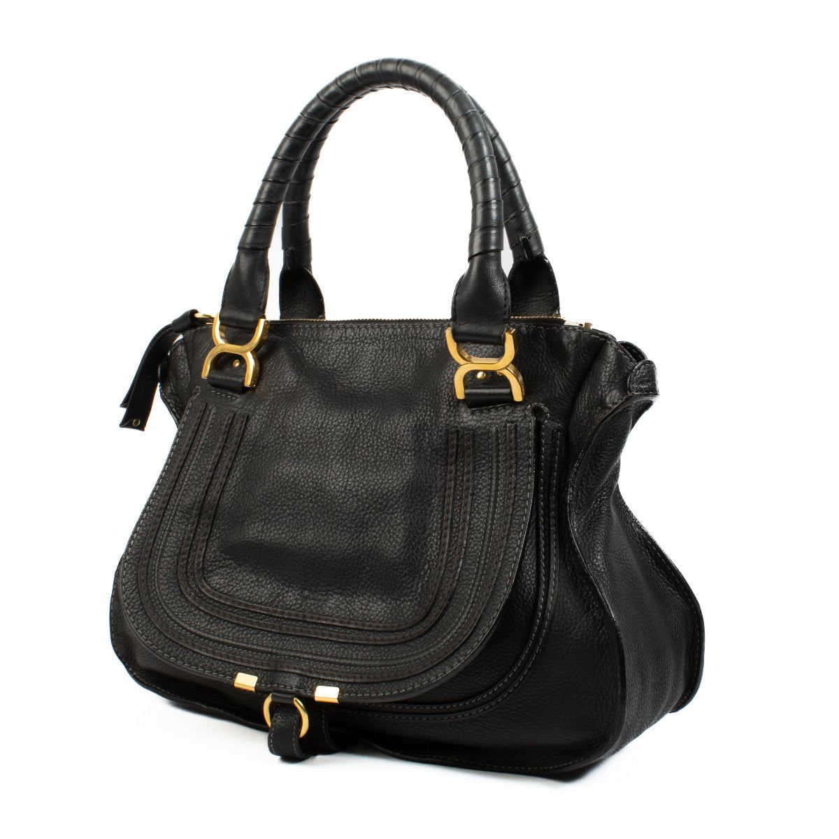 Bent u op zoek naar een authentieke Chloé Black Medium Marcie Bag?