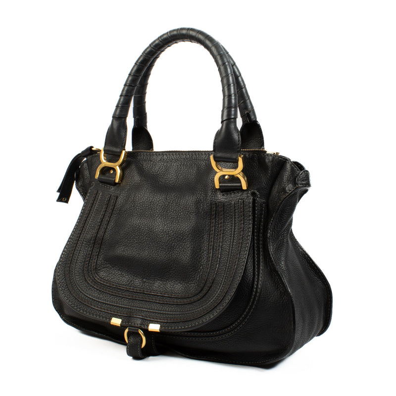 Bent u op zoek naar een authentieke Chloé Black Medium Marcie Bag?