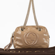 Gucci Pink Patent Leather Soho Chain Bag