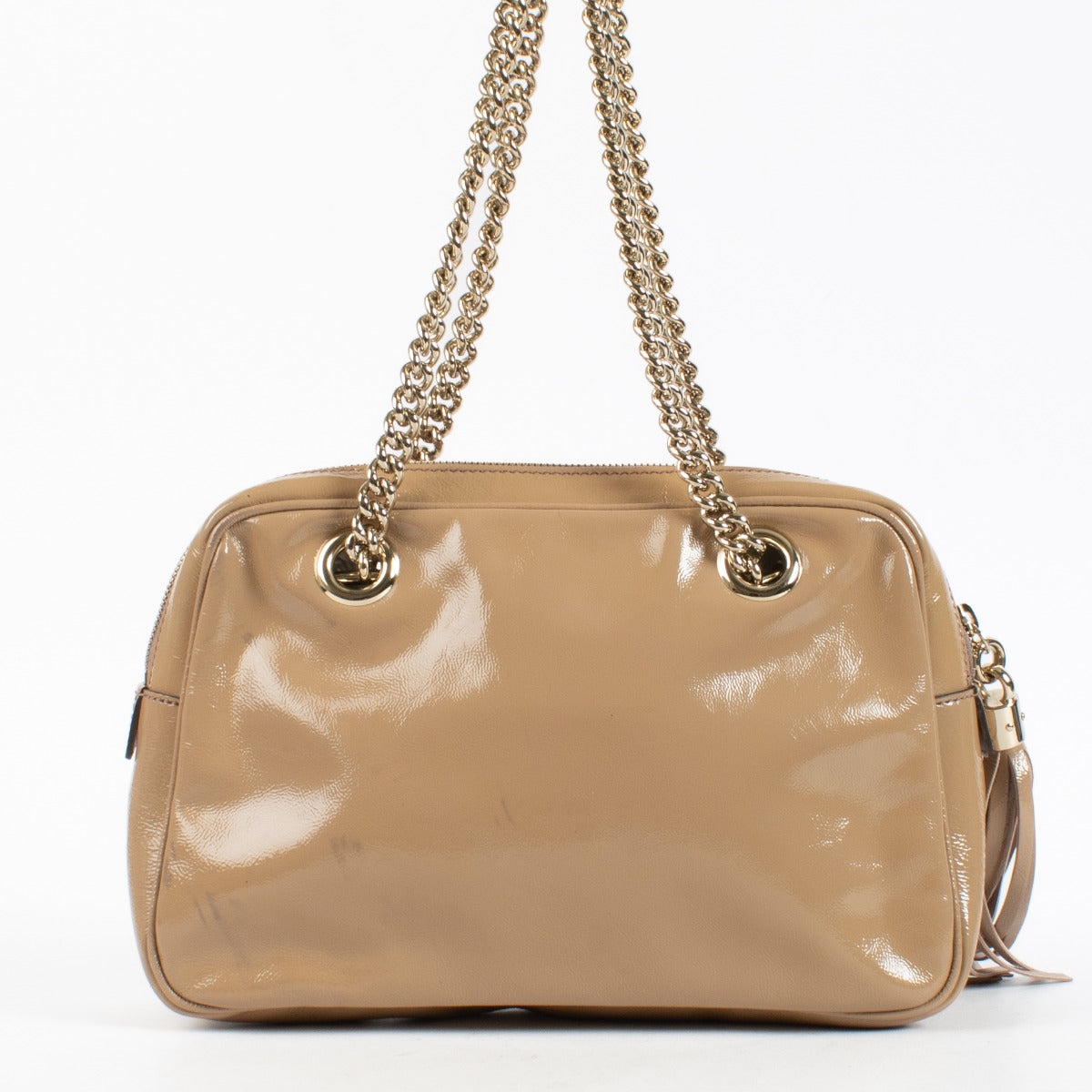Sac à bandoulière Gucci Soho en cuir verni rose