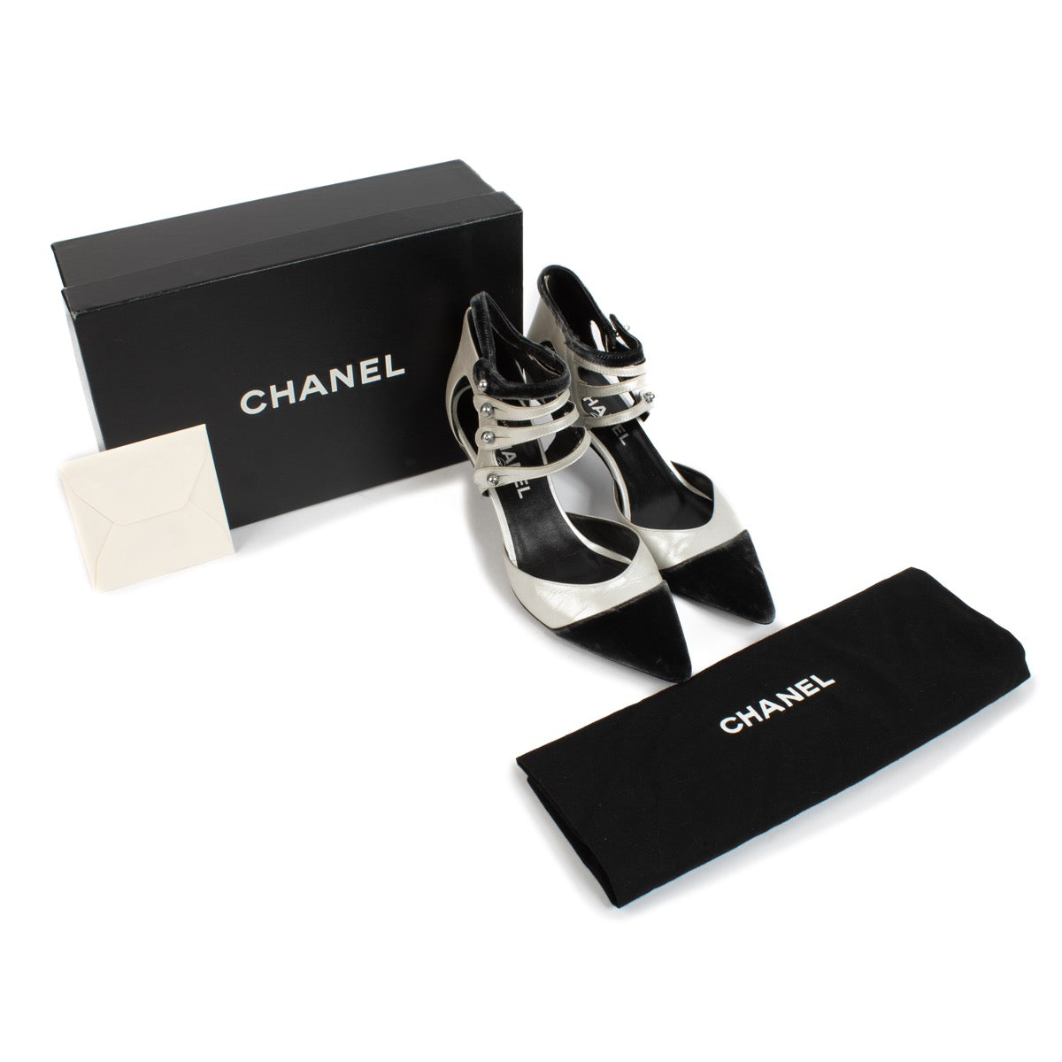 shop 100% authentic second hand Chanel Multi-Strap Faux Pearl Metallic Pumps - Size 38 on Labellov.com
