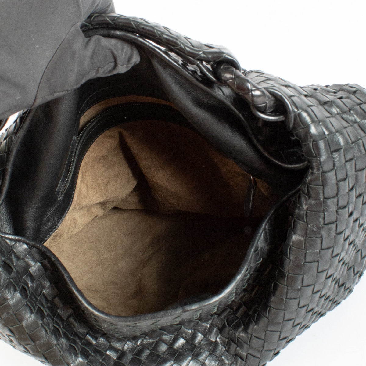 authentic preloved Bottega Veneta Black Intrecciato Hobo Bag on Labellov.com