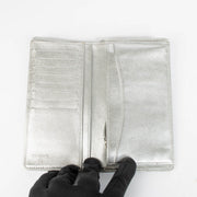 Shop this 100% authentic Chanel Silver Lambskin Quilted Long Wallet at labellov.com