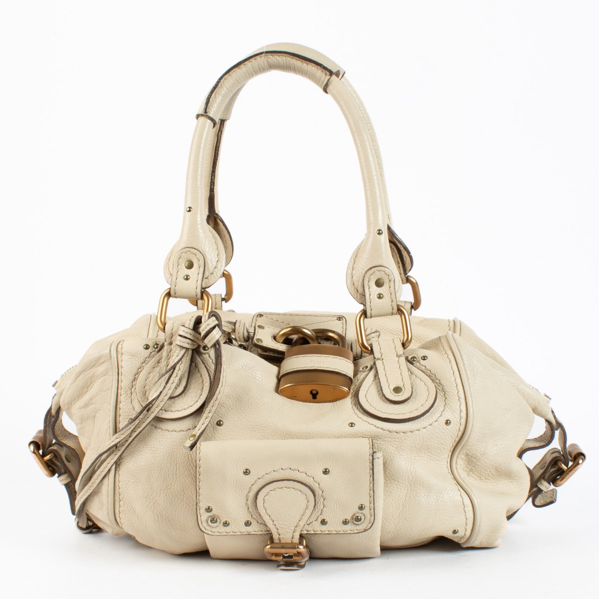 Authentic Preloved Chloe Cream Paddington Shoulder Bag on labellov.com