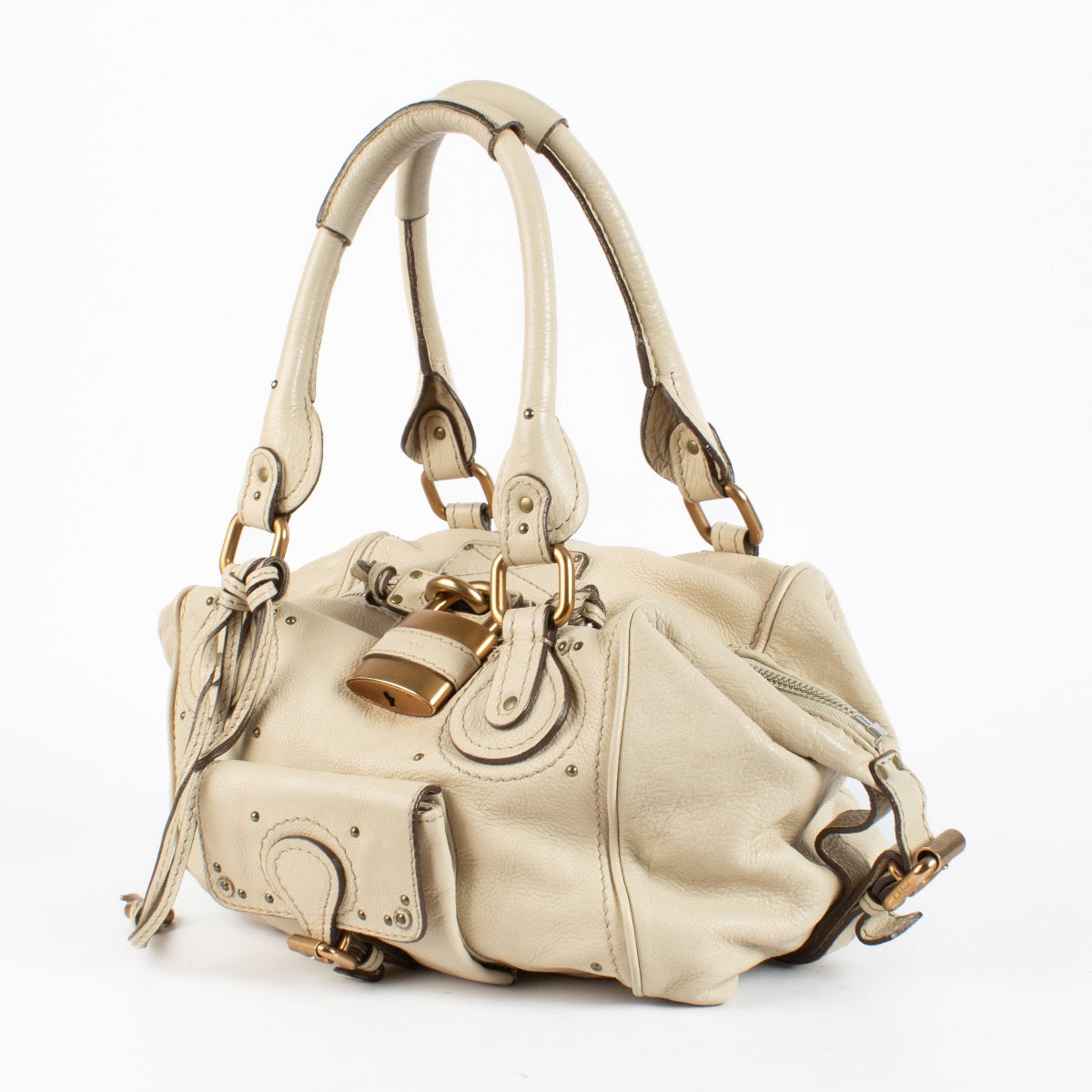 Authentic Preloved Chloe Cream Paddington Shoulder Bag on labellov.com
