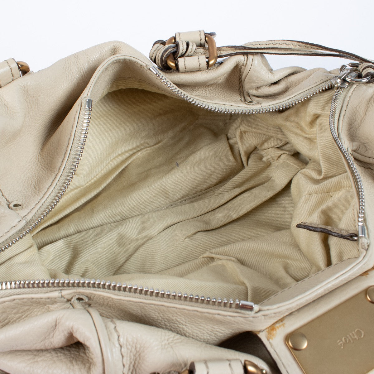 Authentic Preloved Chloe Cream Paddington Shoulder Bag on labellov.com