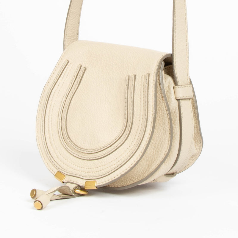 Shop this 100% authentic Chloé Ivory Lambskin Leather Small Marcie Bag at Labellov.com