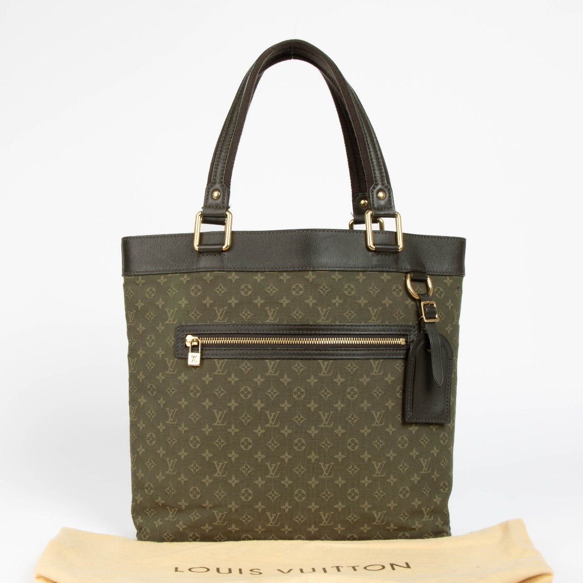 Shop this 100% authentic Louis Vuitton Green Monogram Canvas Lucille GM Bag at labellov.com