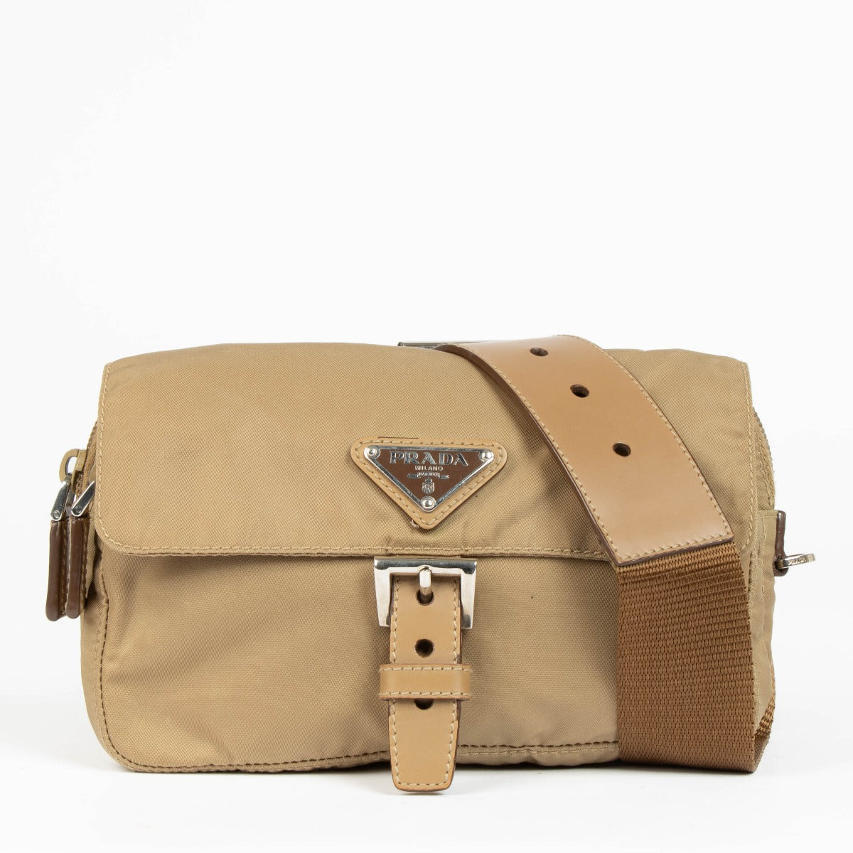 Shop this authentic Prade Beige Nylon Belt Bag pre-loved on Labellov.com