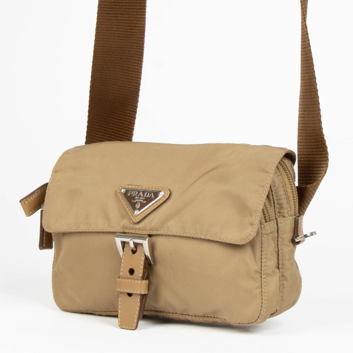 Shop this authentic Prade Beige Nylon Belt Bag pre-loved on Labellov.com