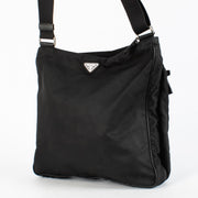 Authentic Preloved Prada Black Nylon Messenger Bag on Labellov.com