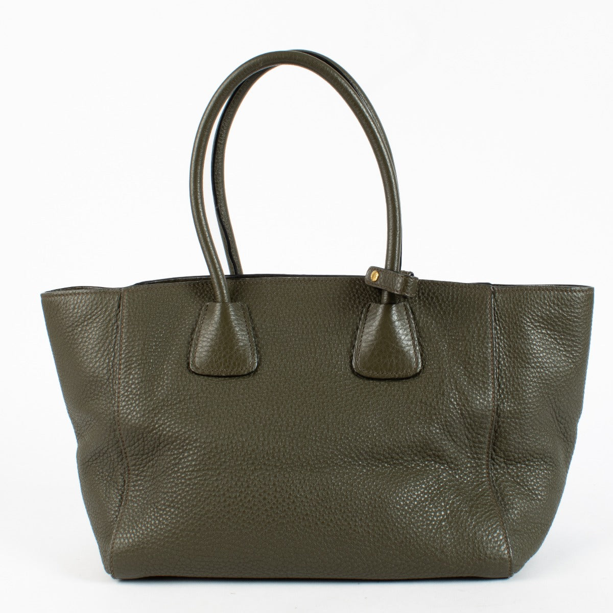 Prada Green Vitello Daino Tote Bag