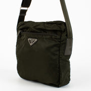 Authentic preloved Prada Green Nylon Crossbody Bag on Labellov.com